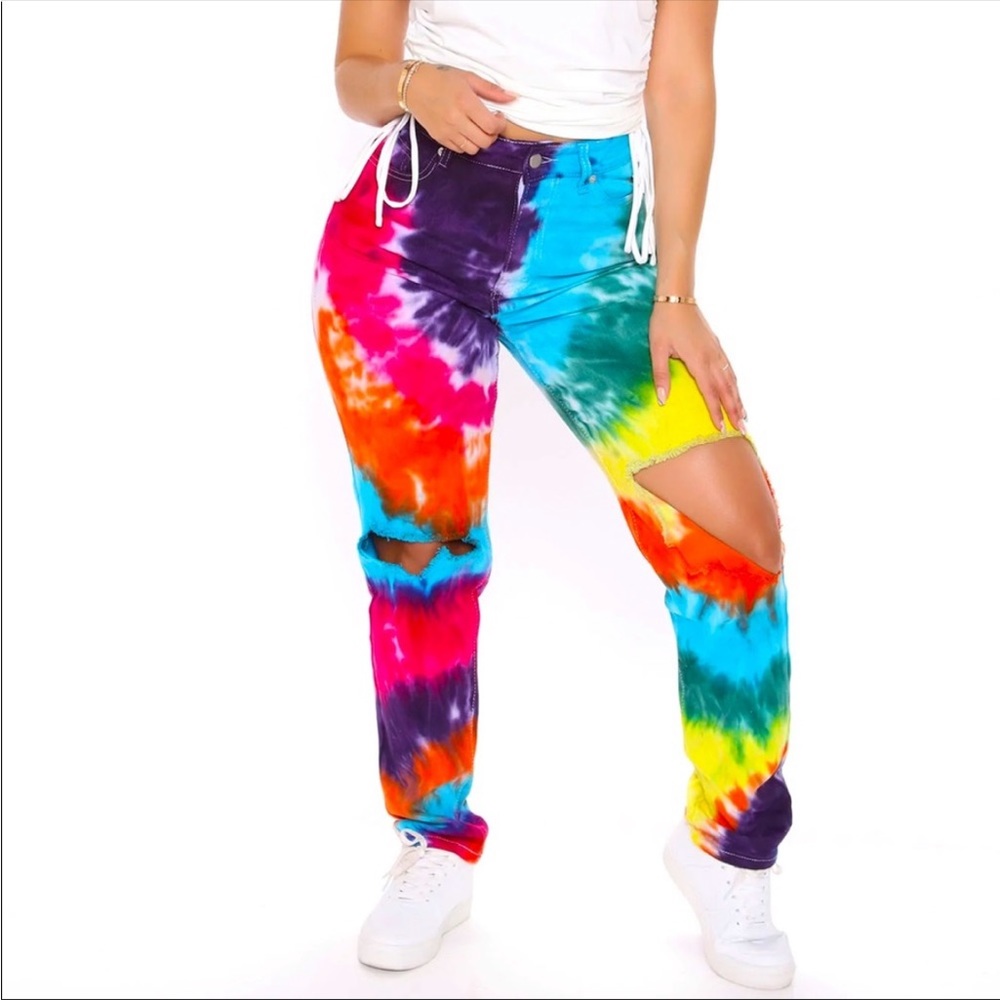 Bright Tie Die Jeans